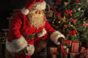 Père Noël et les cadeaux